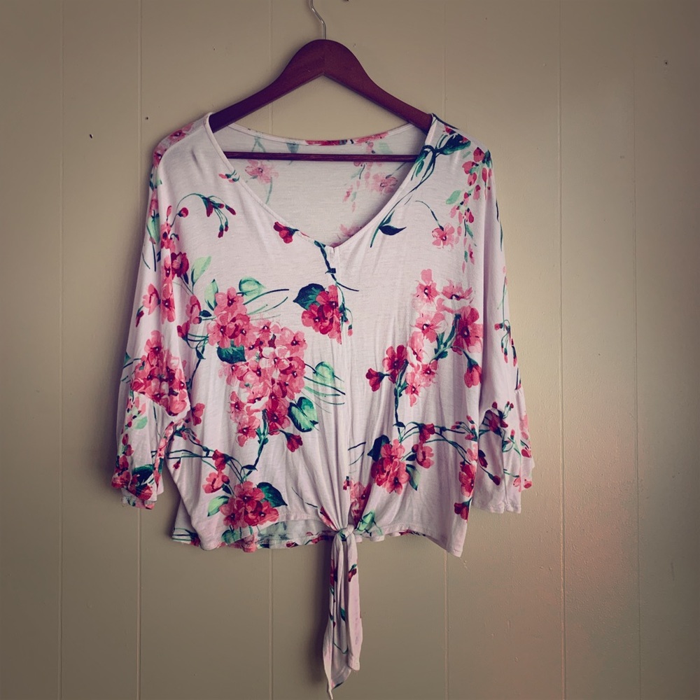 Xl floral tie blouse from boutique
